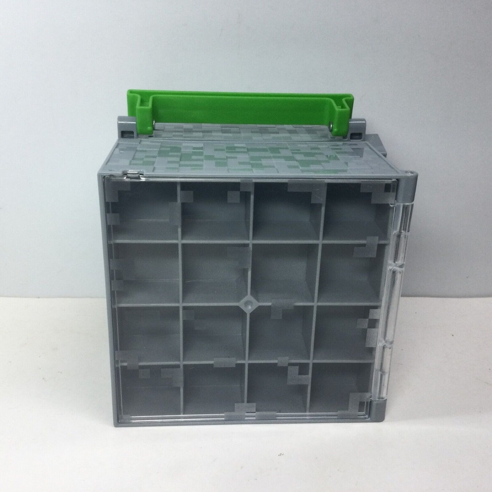 Minecraft Mini Figure‎ Collector's Case Gray Carrying Storage Box Mattel